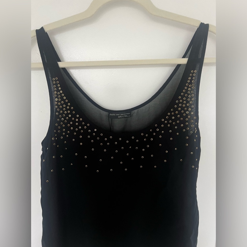NWT Zara sheer sleeveless shirt